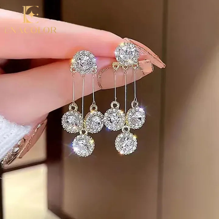 silver shiny earings