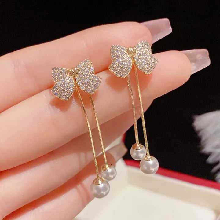 Women Bow Earrings Korean Fashion Earring Products Cute Jewelry for Girls